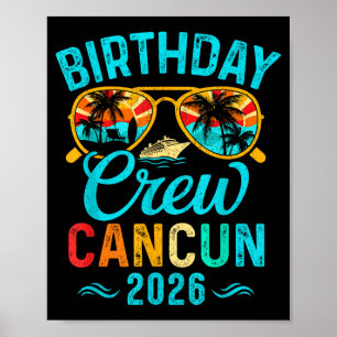 Cancun födelsedagsbesättning semester 2026 familje poster