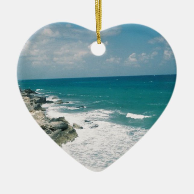 Cancun kusten julgransprydnad keramik (Framsidan)