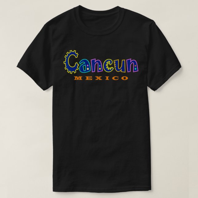 Cancun Meico souvenir T Shirt (Design framsida)