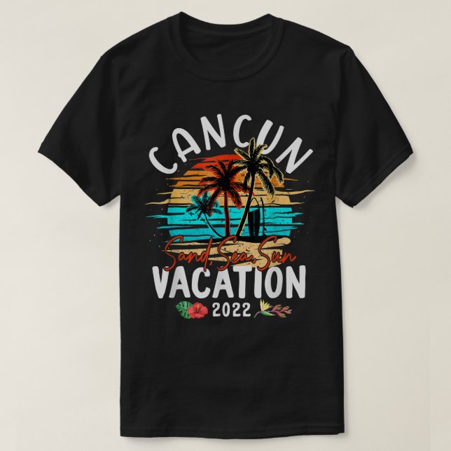 Cancun Meico Vacation 2022 Matching Family Group  T Shirt (Design framsida)
