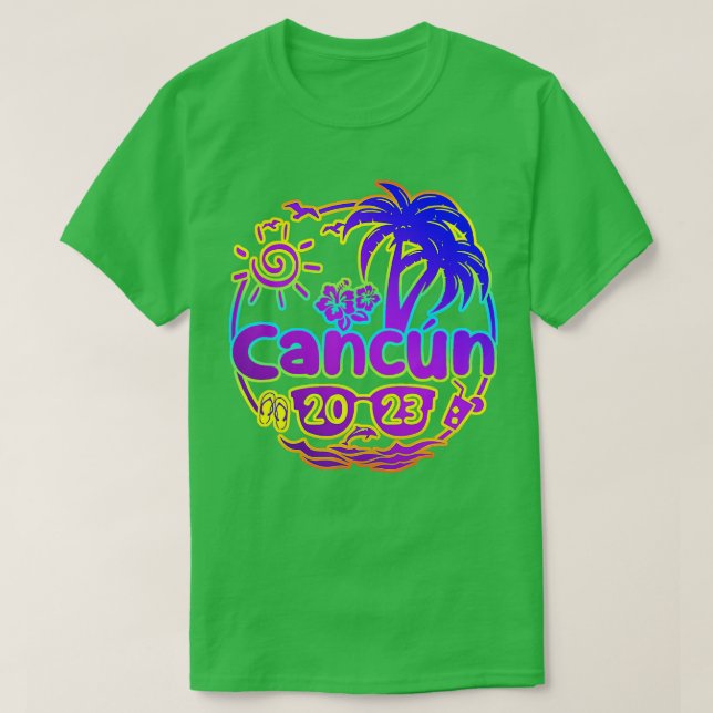 Cancun Mexico 2023 Summer Vacation Hawaii Beach Su T Shirt (Design framsida)