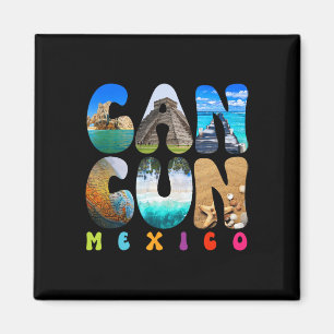 Cancun Mexico 2025 Vacation Beach Matching Family Magnet