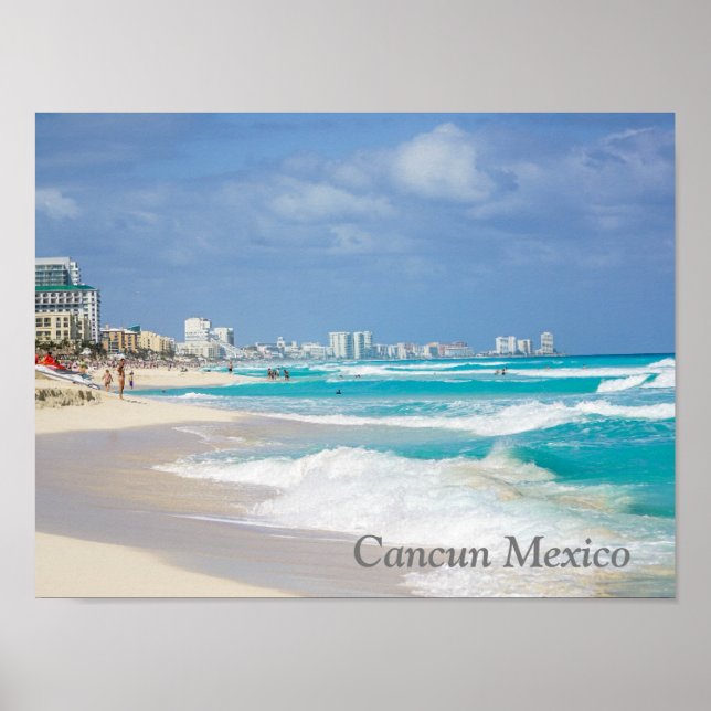 Cancun Mexico Beach Poster (Framsidan)