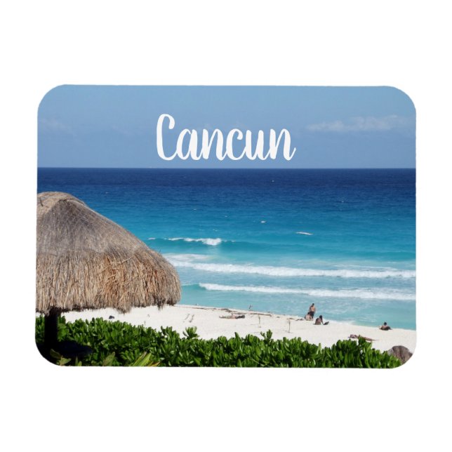 Cancun Mexico Beach Resort Magnet (Horisontell)