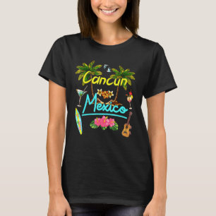 Cancun Mexico Beach Sommaren Handflatan Surfa Sol T Shirt