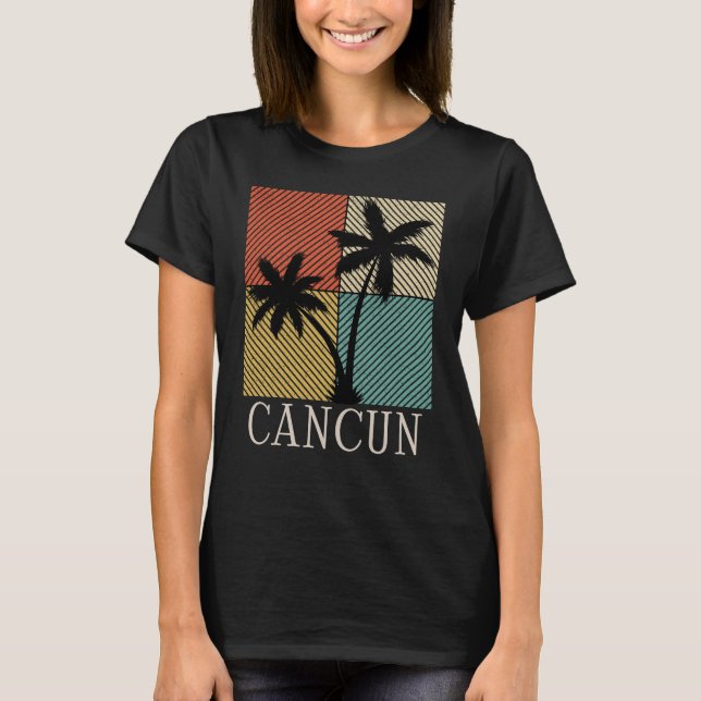 Cancun Mexico Beach Vacation Gift T Shirt (Framsida)