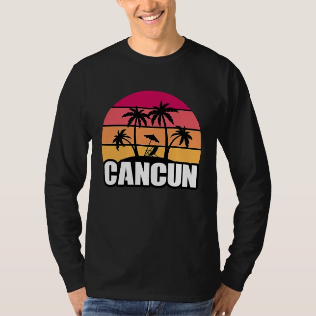 Cancun Mexico Cancun Travel Vacation Souvenir T Shirt (Framsida)