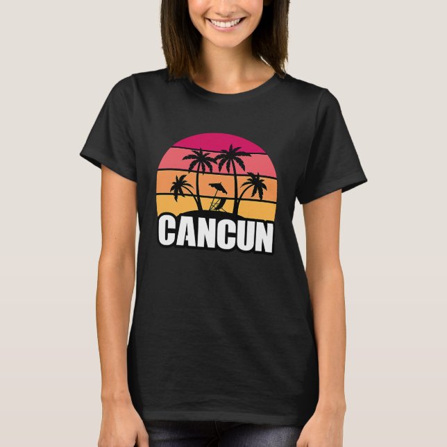 Cancun Mexico Cancun Travel Vacation Souvenir T Shirt (Framsida)