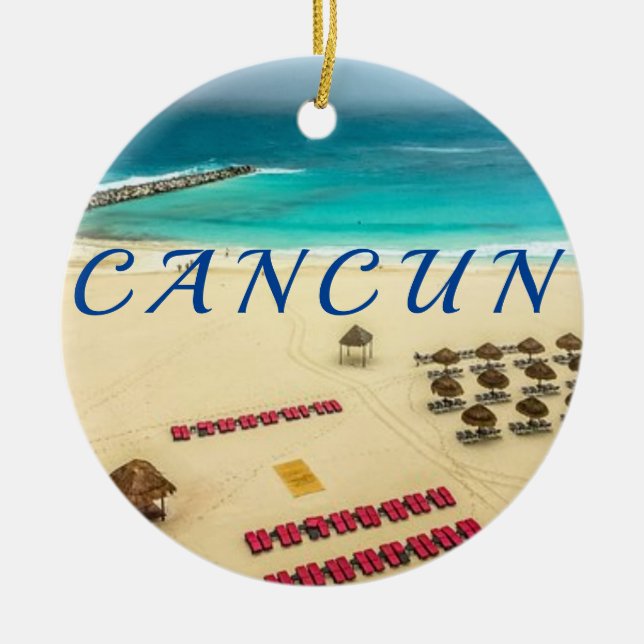 Cancun Mexico Ceramic Ornament (Framsidan)