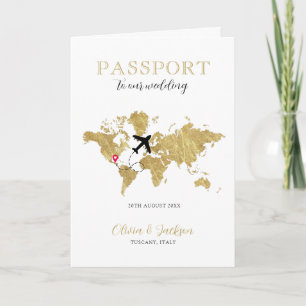 Cancun Mexico Destinationsbröllop Passport Inbjudan
