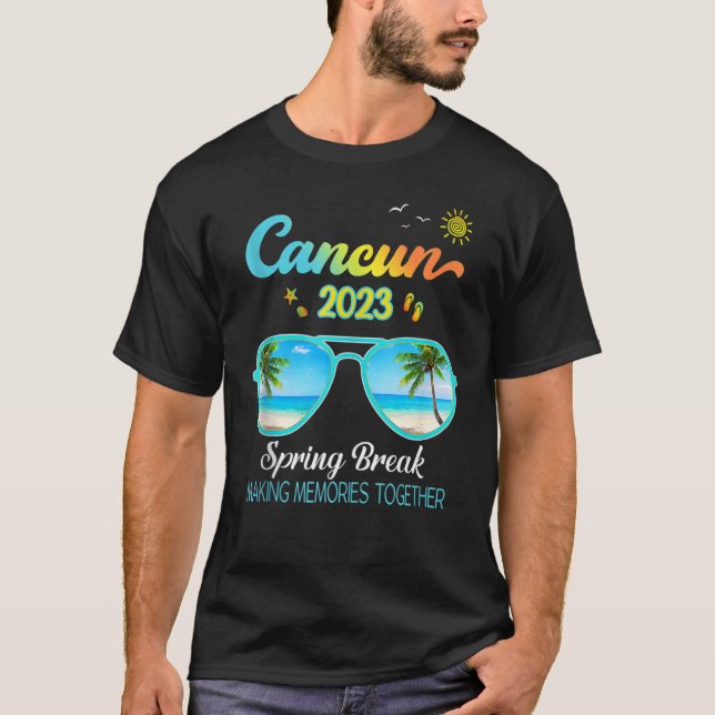 Cancun Mexico Family Trip 2023 T Shirt (Framsida)
