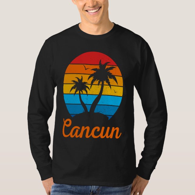 Cancun Mexico Family Vacation Beach Tropical T Shirt (Framsida)