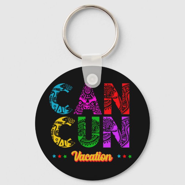 Cancun Mexico Group Vacation Äventyr Nyckelring (Framsida)