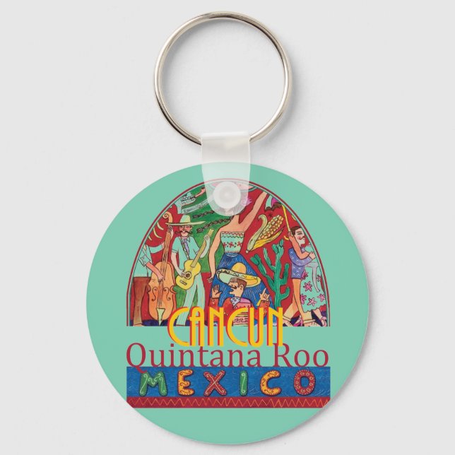 CANCUN Mexico Keychain Nyckelring (Framsida)