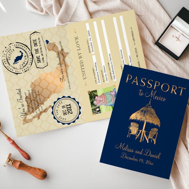 Cancun Mexico Passport Spara datum meddelande (Skapare uppladdad)