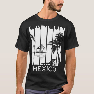 Cancun Mexico Retro Mexican Resort Vacation, somma T Shirt