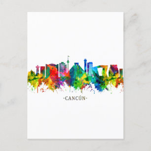 Cancun Mexico Skyline Helg Vykort