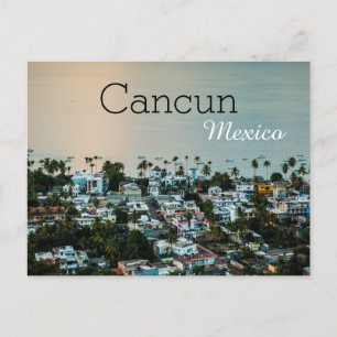 Cancun Mexico Skyline Rooftop Photography Vykort