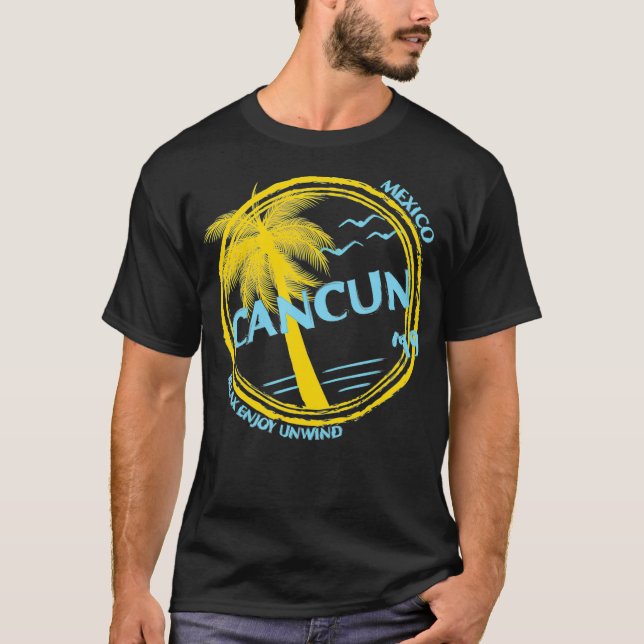 Cancun Mexico Souvenir Gift för Påsklov T Shirt (Framsida)