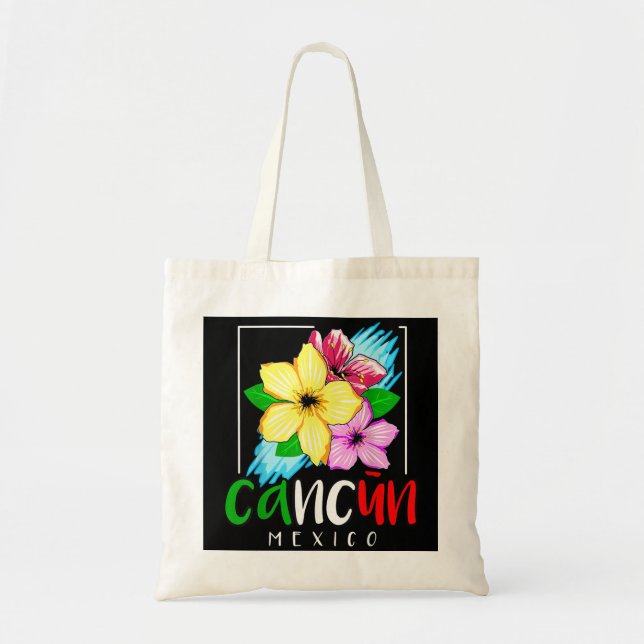 Cancun Mexico Souvenir Gift Påsklov Summer Va Tygkasse (Framsidan)