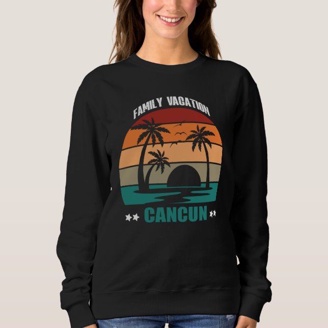 Cancun Mexico Summer Family Couple Matching Holida T Shirt (Framsida)