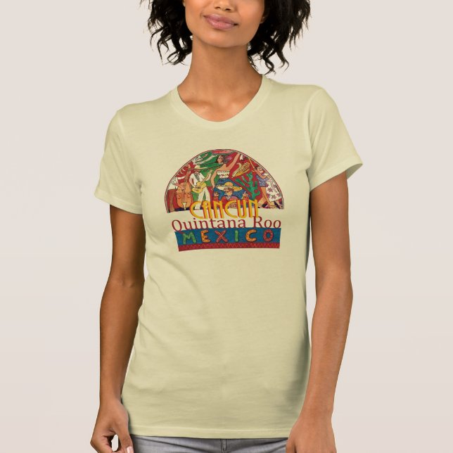 CANCUN Mexico Tee Shirt (Framsida)
