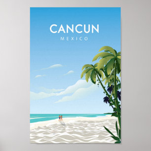 Cancun Mexico Travel-affisch Poster