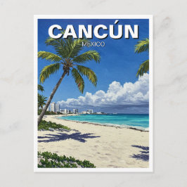Cancun Mexico Travel Beach Vykort