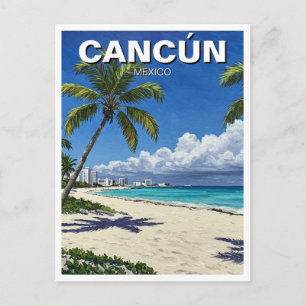 Cancun Mexico Travel Beach Vykort