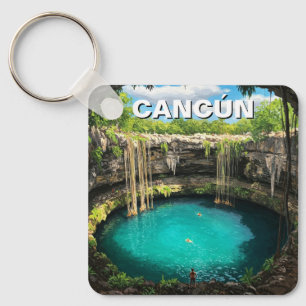 Cancun Mexico Travel Cenote Nyckelring