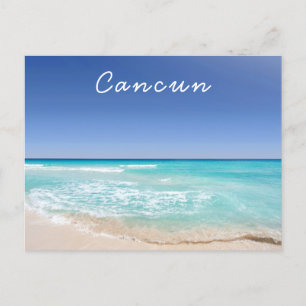 Cancun Mexico Tropical Sea Wave Beach Vykort