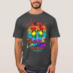 Cancun Mexico Vacation 2022 Flip Flop LGBT, sommar T Shirt