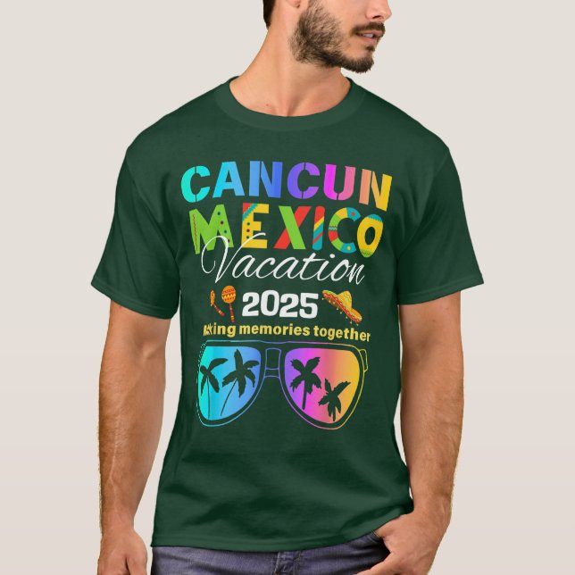 Cancun Mexico Vacation Beach 2025 Resa Group Squad T Shirt (Framsida)