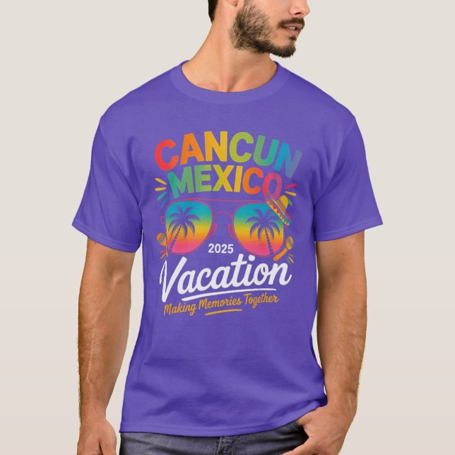 Cancun Mexico Vacation Beach 2025 Resa Group Squad T Shirt (Framsida)