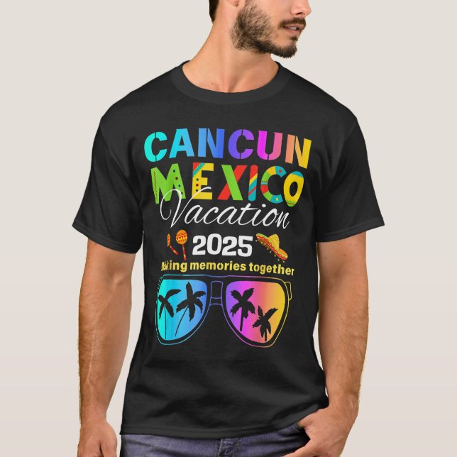 Cancun Mexico Vacation Beach 2025 Resa Group Squad T Shirt (Framsida)