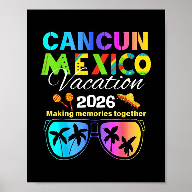 Cancun Mexico Vacation Beach 2026 Trip Group Squad Poster (Framsidan)