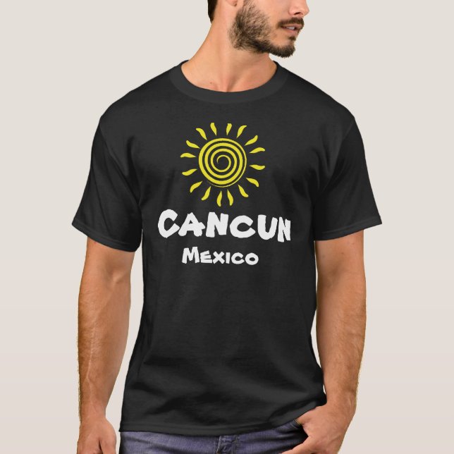 Cancun Mexico Vacation Travel T-skjorta T Shirt (Framsida)
