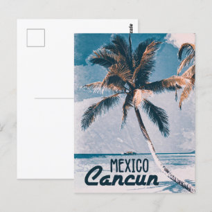 Cancun Mexico Vintage stil poster konst Vykort