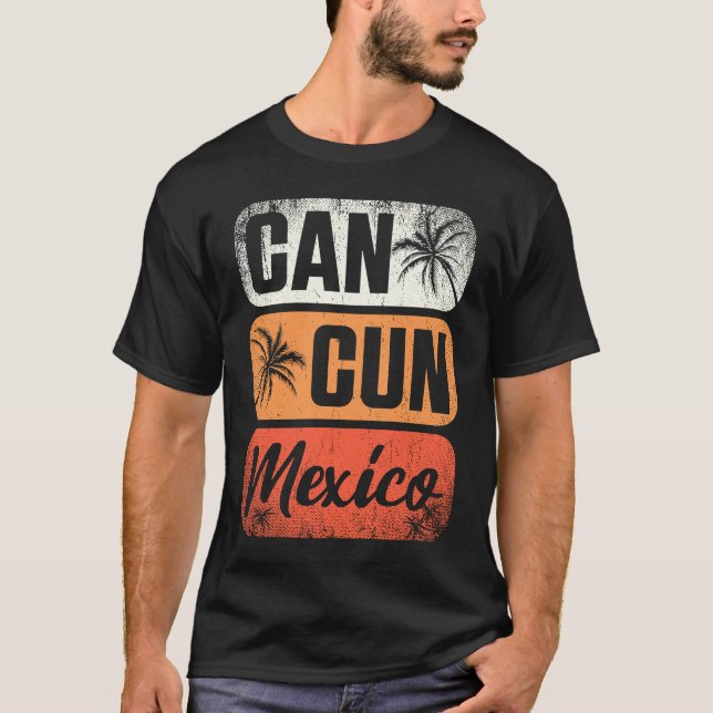 Cancun Mexico Yucatan Holiday Vacation Travel  2 T Shirt (Framsida)