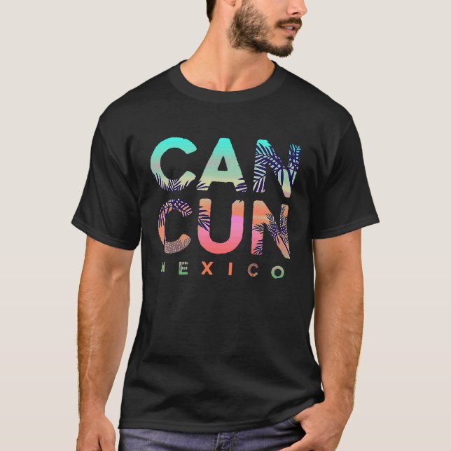 Cancun Mexico Yucatan Holiday Vacation Travel T Shirt (Framsida)