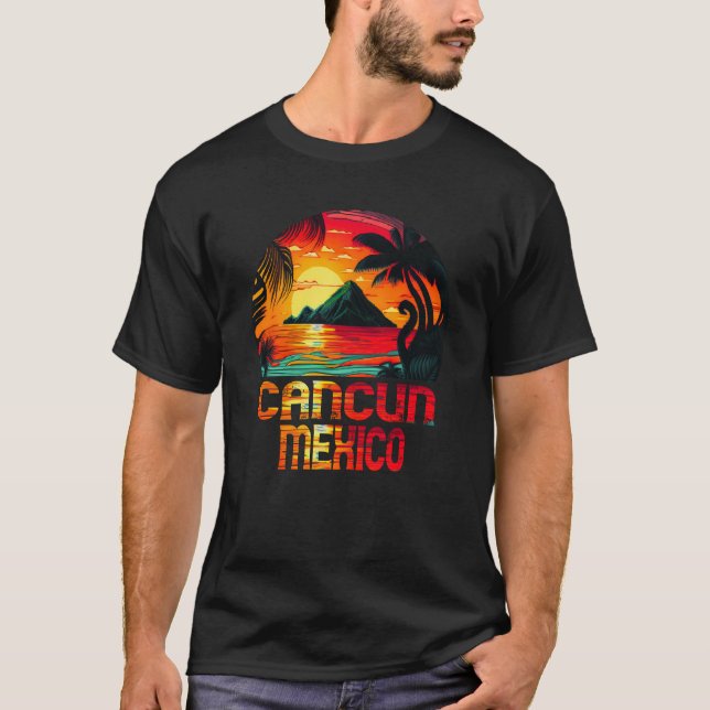 Cancún Mexiko 2023 Souvenir T Shirt (Framsida)