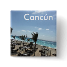 Cancún (Mexiko) - 2-tums kvadratknapp 