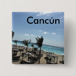 Cancún (Mexiko) - 2-tums kvadratknapp  Knapp
