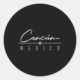 Cancun Mexiko för Runt Klistermärke