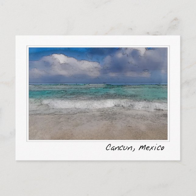 Cancun, Mexiko, Karibiska havet | Bas Vykort (Framsida)