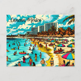 Cancun, Mexiko med en Pop Art-känsla Vykort
