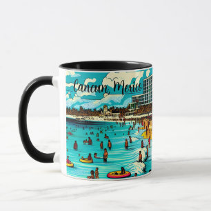 Cancun, Mexiko med pop Art Vibe Mugg