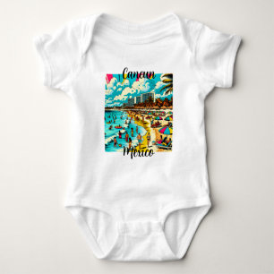 Cancun, Mexiko med pop Art Vibe T Shirt