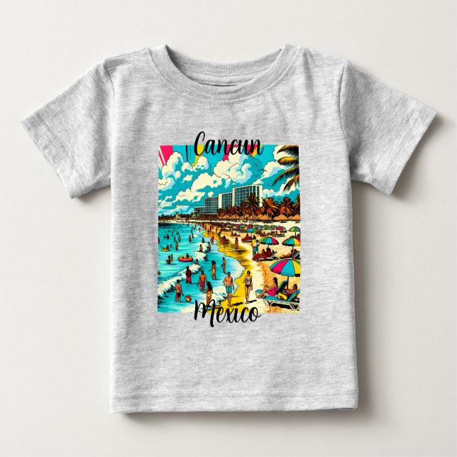Cancun, Mexiko med pop Art Vibe T Shirt (Framsida)