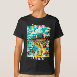 Cancun, Mexiko med pop Art Vibe T Shirt